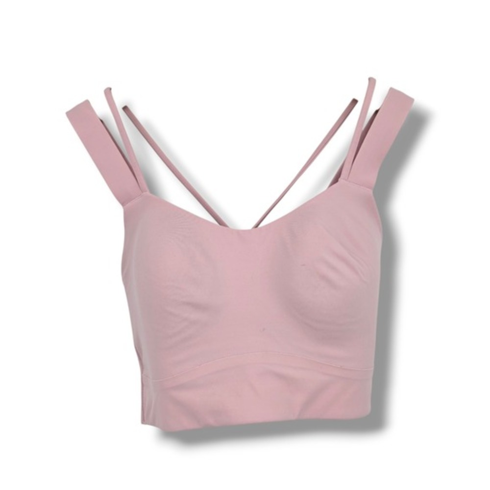 Lululemon Pink Multi-Strap Cropped Activewear Tank‎ Top with Built-in Bra